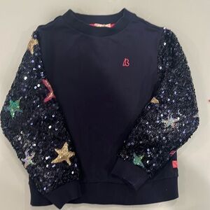 Billieblush navy sweatshirt with sequin star 🌟 sleeves!